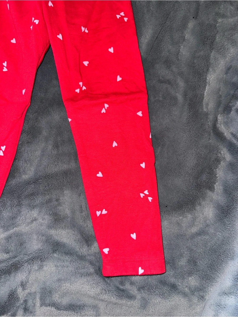 Old Navy toddler Red Leggings with White Heart Print